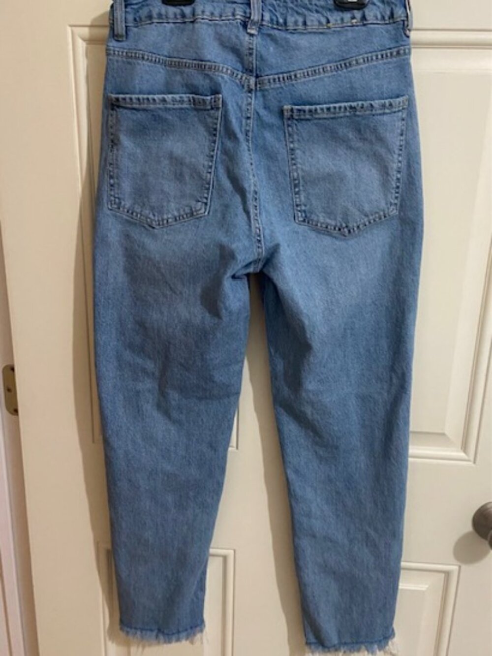 Garage Womens Jeans Distressed Blue Denim High Rise Straight Ankle F499 Size 07 - Picture 3 of 12